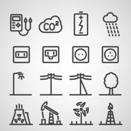 Energy and resource icon set N13
