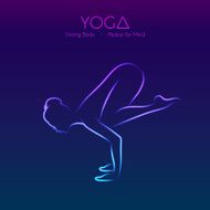 Yoga pose woman&#039;s silhouette N8
