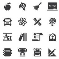 School icons - Silhouette N2