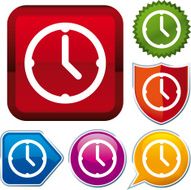 icon series clock (vector)
