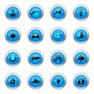 Blue Icons - Cowboy