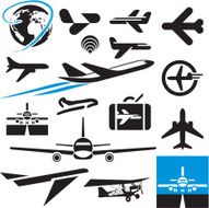 Airplane icons Plane