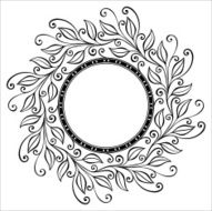 Beautiful Deco Floral Circle (Vector) N13