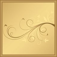 abstract floral golden frame