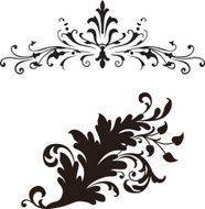 Floral scroll designs