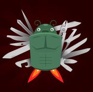 Swiss knife green robot