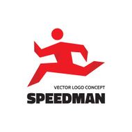 Speedman - vector logo illustration Running man People character Vector template