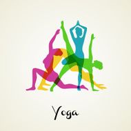 Yoga poses silhouette N2