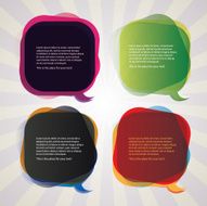 Collection of Colorful Speech And Thought Bubbles Background Vector N2