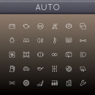 Vector Auto Line Icons N2