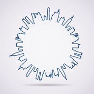 vector global urban line shape