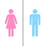 Man and lady toilet Vector illustration N2