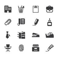 Office Silhouette Icons 2