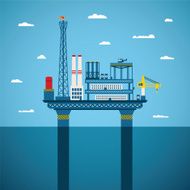 Vector concept of oil and gas offshore industry N3