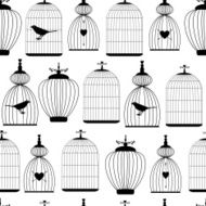 wedding pattern with decorative cages