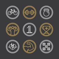 Vector crossfit logos and emblems