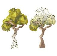 trees in low poly style