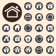 Houses icons set A vector illustration