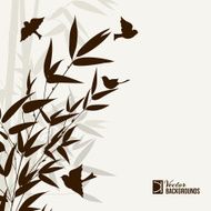 Bamboo bush with birds N2