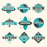 Set of special edition labels