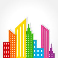 Abstract colorful building design N3
