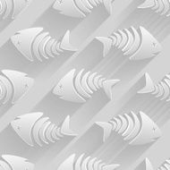 Vector skeleton fish