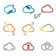 Set of Cloud icons 3