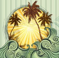 Palm in frame