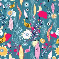 vegetable texture with birds N2