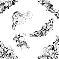 Set of design elements and corner