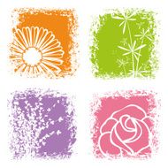 Abstract colorful flower on white background