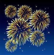 yellow fireworks