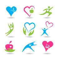 Healthy hearts icons