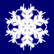 Beautiful luminous snowflake N3