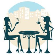 Amigas tomando un caf&eacute; o t&eacute; N2