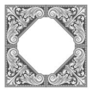 Ornate frame vector N4