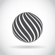 Abstract swirl sphere globe symbol N12