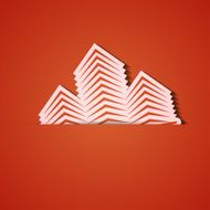 Vector background Orange icon applique Eps10 N27