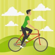 Bicycle and man