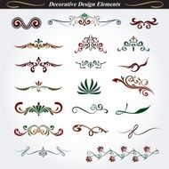 Collection of decorative design elements 5