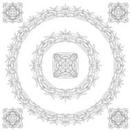 Abstract pattern frame contour N4