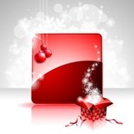 Holiday illustration on a Christmas theme with gift box N2
