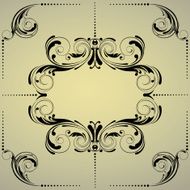 Floral background frame