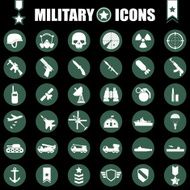 Military icons set N2