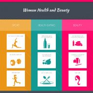 Health and woman beauty infographics N2