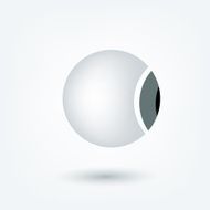 Eyeball 3 D icon Vector medical sign shape N2