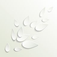 Vector white paper leaves N2