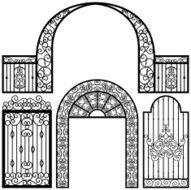 Entrance Gate Door Fence Vintage Retro Ancient Garden