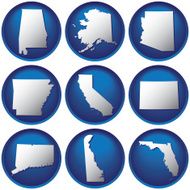 Nine United States Buttons N6