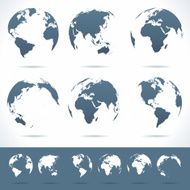 Globes set - illustration